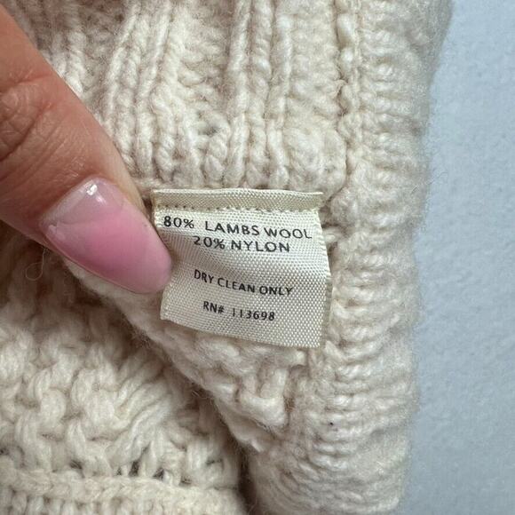 Margaret O'leary Poncho Shrug Womens Size 1 Knit Turtle Neck Lambswool Blend - Picture 6 of 7